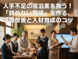 人手不足の宿泊業を救う！「辞めない職場」を作る、現場改善と人材育成のコツ