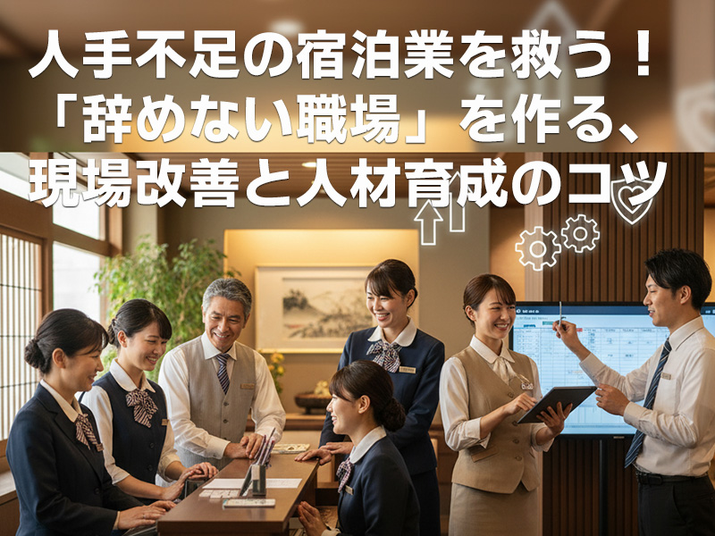 人手不足の宿泊業を救う!「辞めない職場」を作る、現場改善と人材育成のコツ